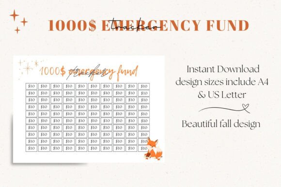 $1000 Fall Emergency Fund Tracker