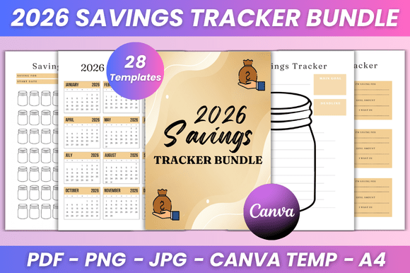 2026 Savings Tracker Bundle KDP Interior