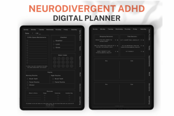 ADHD Digital Planner, ADHD Daily Planner