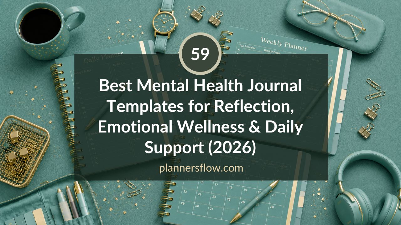 Best Mental Health Journal Templates for Reflection, Emotional Wellness & Daily Support (2026)