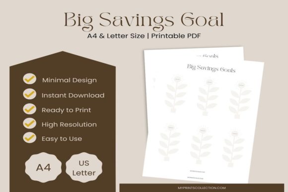 Big Savings Goal Planner Printable