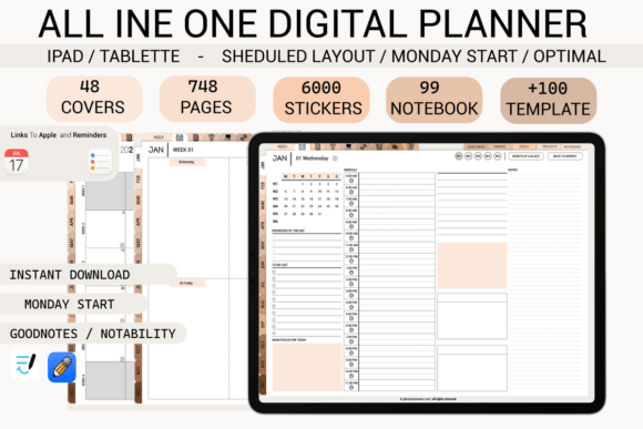 Boho-ADHD Digital Planner to Do List