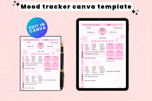 Customizable Mood Tracker KDP Interior