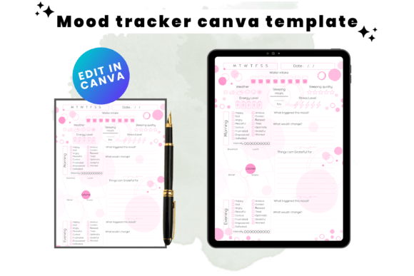 Customizable Mood Tracker KDP Interior