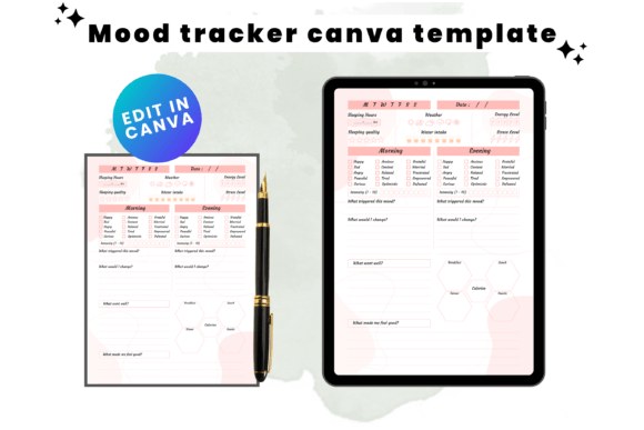 Customizable Mood Tracker KDP Interior
