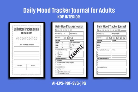 Daily Mood Tracker Journal for Adult KDP
