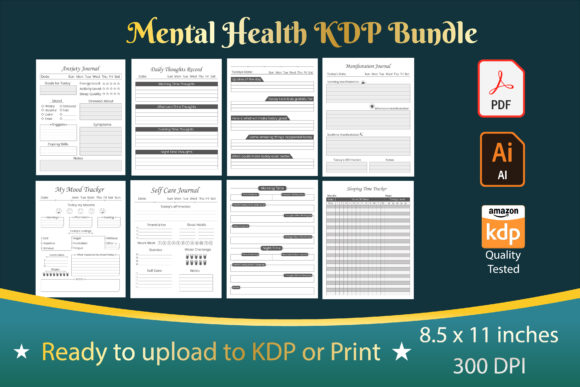 Editable Mental Health Journal Bundle