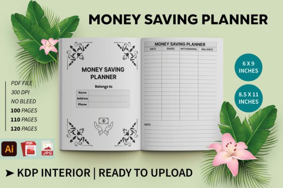 Editable Money Saving Planner for KDP