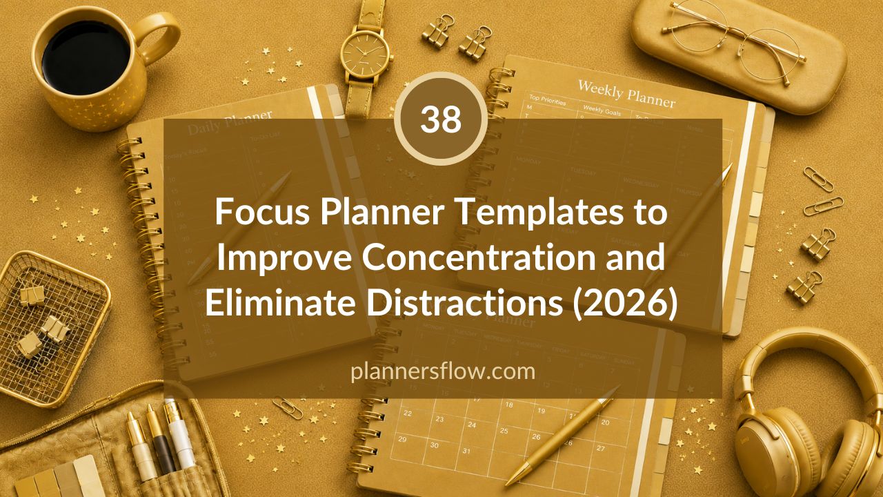Focus Planner Templates to Improve Concentration and Eliminate Distractions