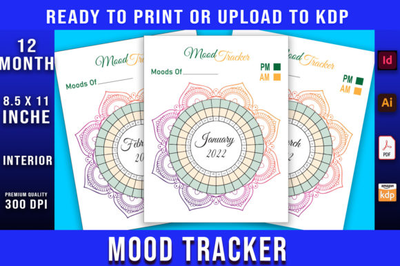 KDP Interior Mood Tracker Journal
