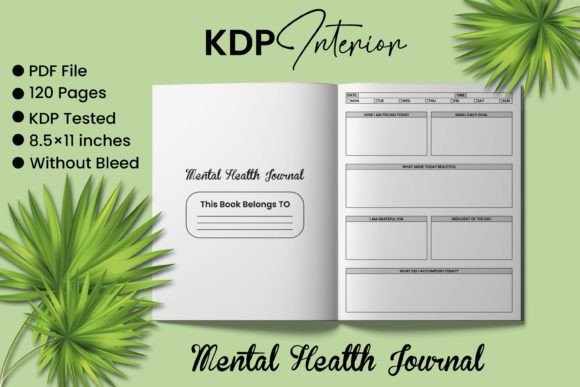 Mental Health Journal Log Book