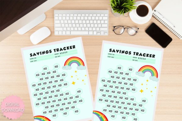 Money Saving Tracker Cute Printable PDF