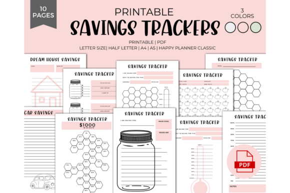 Money Savings Tracker Printable