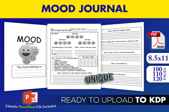 Mood Journal Mental Health Tracker | KDP