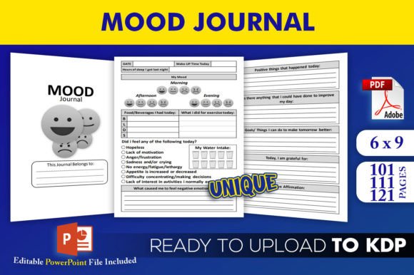 Mood Journal Mental Health Tracker | KDP