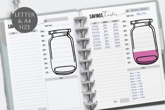 Printable Savings Tracker - A4 & Letter