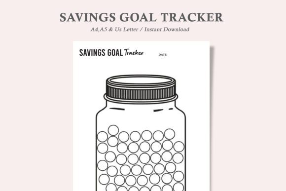 Savings Jar Tracker, Savings Goal Tracker