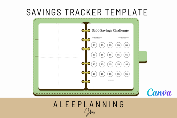Savings Tracker Canva Template| Finance