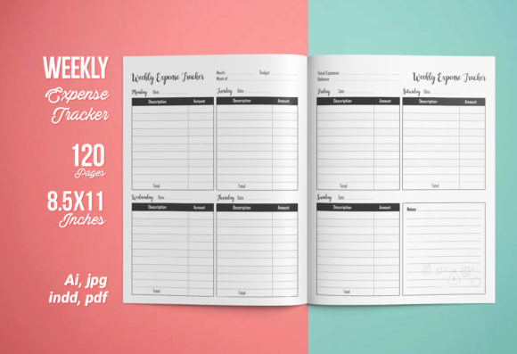 Weekly Expense Tracker | KDP Interior
