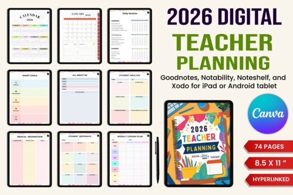 2026 Digital Teacher Planner