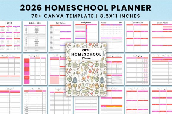 2026 Homeschool Planner for Canva