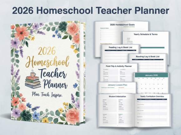 Homeschool Teacher Planner for Multiple Kids