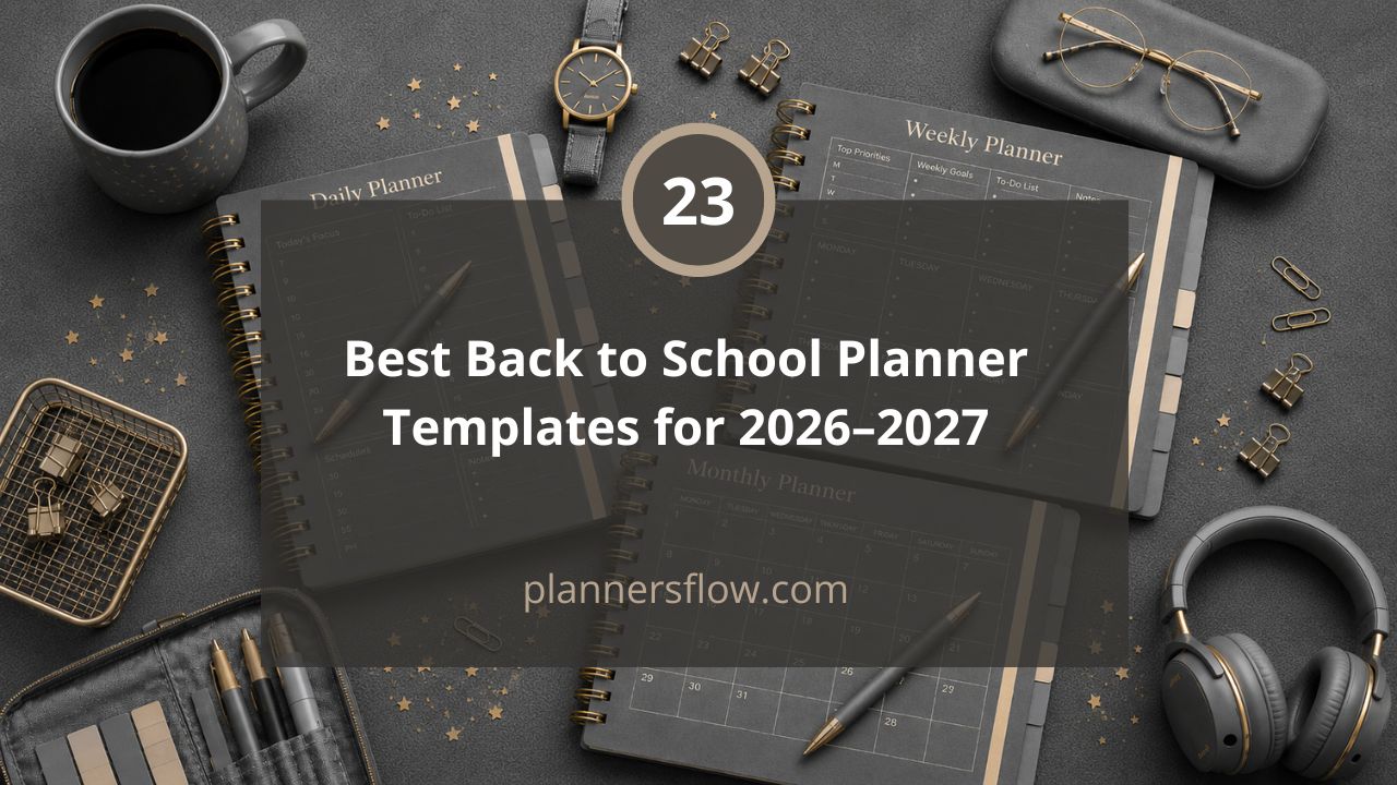 Back to School Planner Templates for 2026–2027