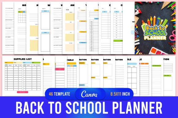 Back to School Planner Canva Template