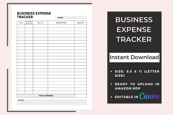 Business Expense Tracker - KDP Interior