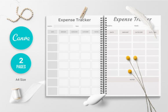 Canva Expense Tracker Planner Sheet