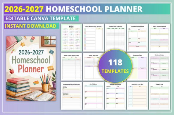 Editable 2026-2027 Homeschool Planner