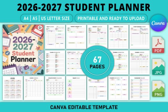 Editable 2026-2027 Student Planner