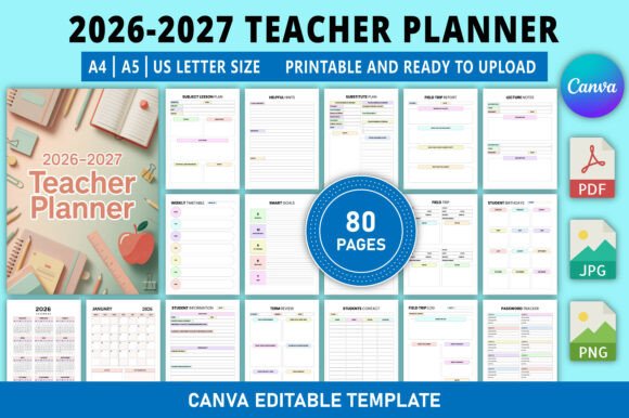 Editable 2026-2027 Teacher Planner