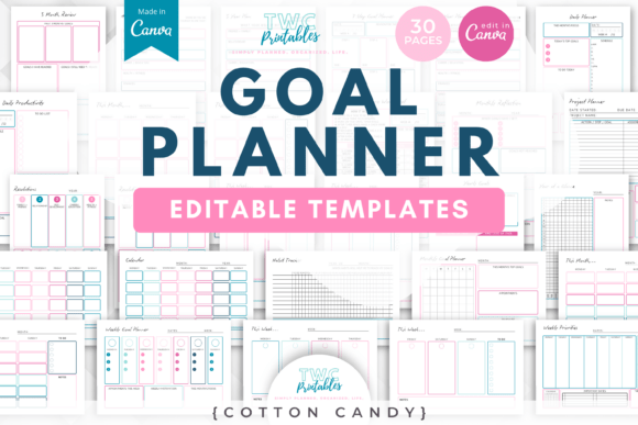 Goal Planner Canva Templates