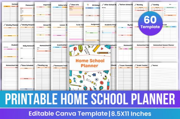 Home School Planner- Printable Bundle