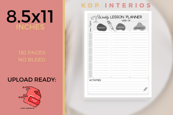 Homeschool Lesson Planner KDP Interior