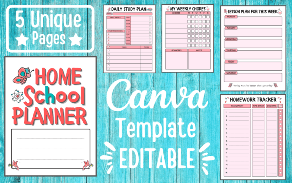 Homeschool Planner | Canva Template