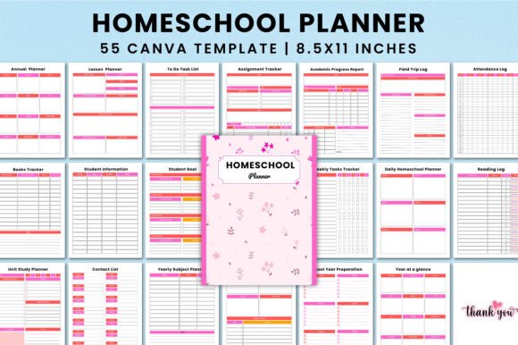 Homeschool Planner for Canva KDP