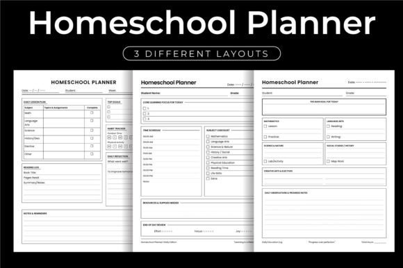 Homeschool Planner KDP Interior