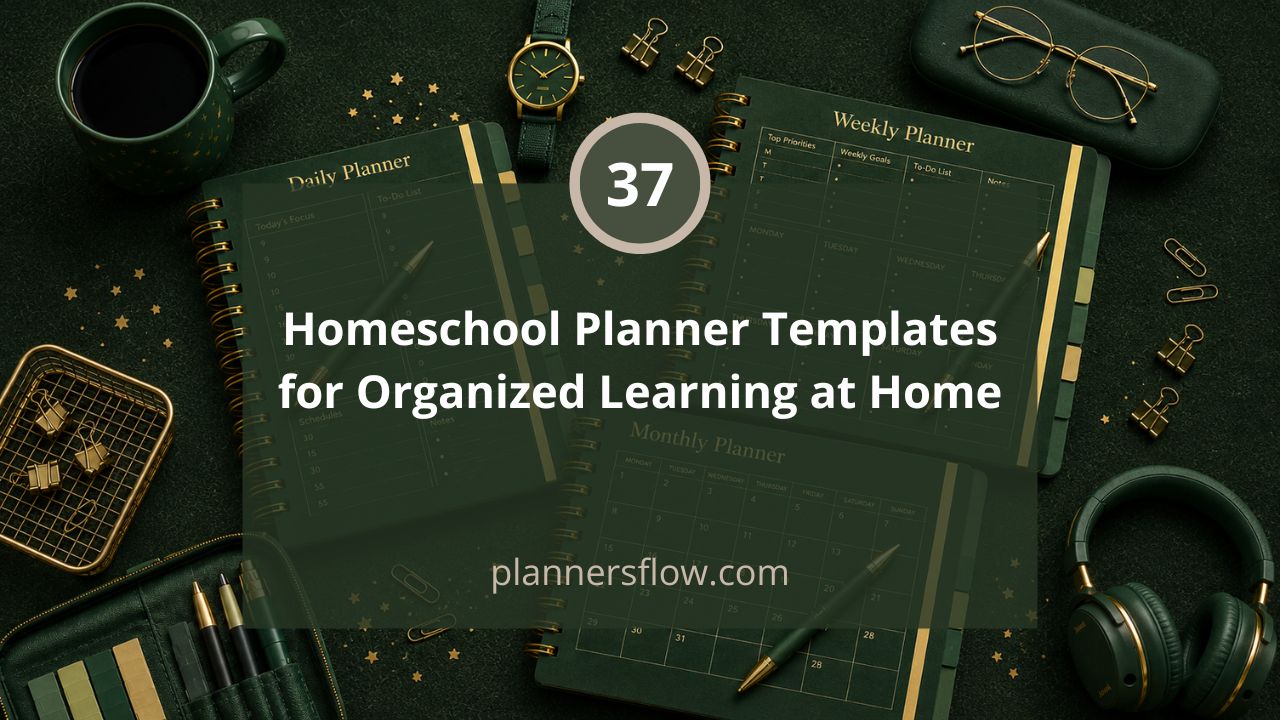 Homeschool Planner Templates for Organized Learning at Home