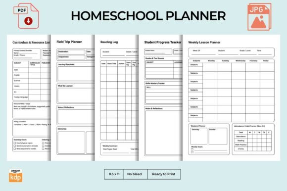 Homeschool Planner & Tracker Journal