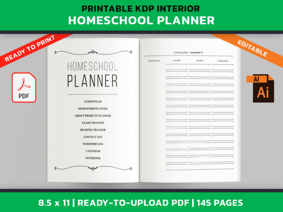 Homeschool Planner with 9 Templates