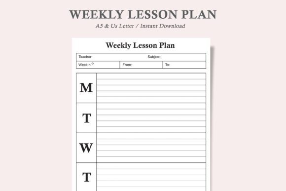 Lesson Plan Template, Lesson Planner
