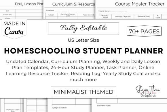 Minimalist Homeschool Planner Canva