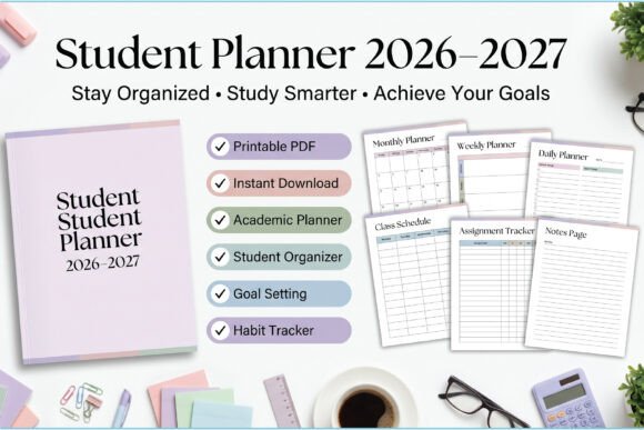 Printable Student Planner 2026-2027