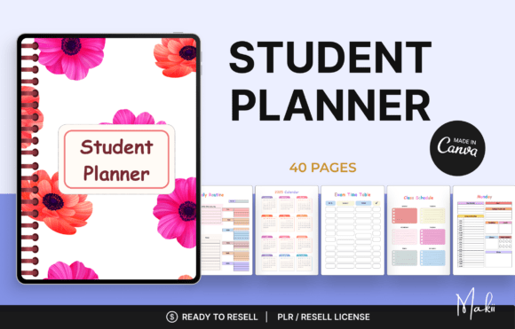 STUDENT PLANNER A4, US, Canva