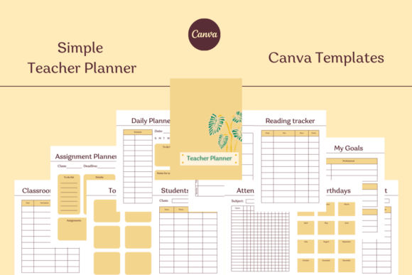 Simple Teacher Planner | Canva Templates