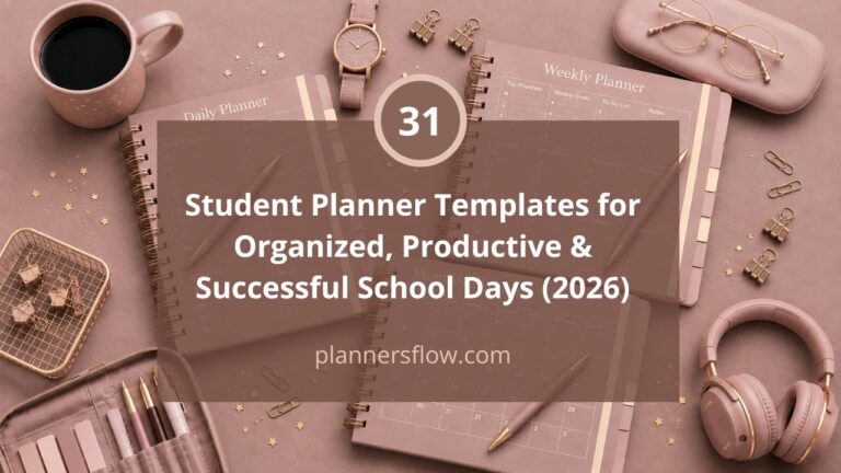 Student Planner Templates