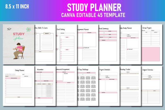 Study Planner Canva KDP