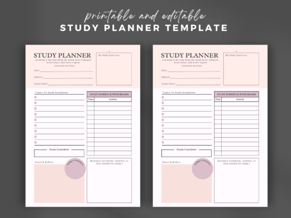 Study Planner Template